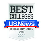 2024 US News badge for "Best Regional Universities in the North"
