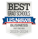 2023-24 US News and World Report badge for The 快播视频's part-time MBA program