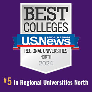 2024 US News &amp; World Report badge for Best Regional Universities in the North. The 快播视频 ranked in the Top 10 in this category in 2024.